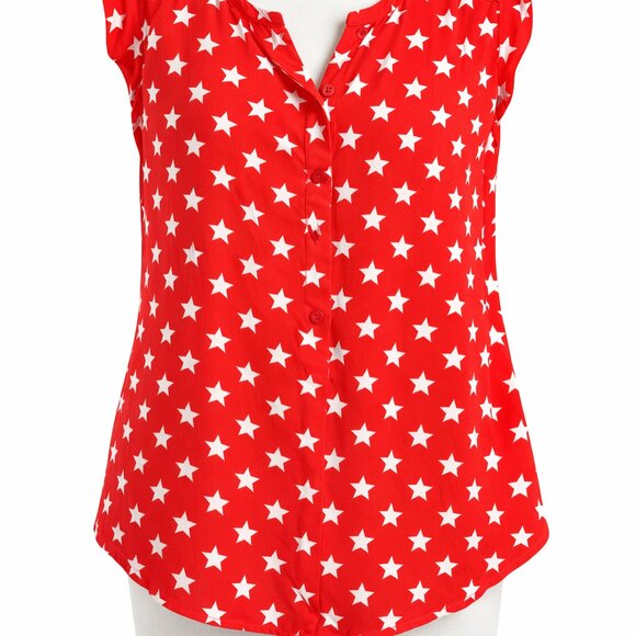 ⭐️ New York & Company Red Star Blouse – Size XL – Like New ⭐️ - Picture 5 of 5